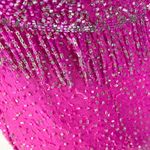 Cassandra Stone Silk Beaded Fringe Gown Size 12 Fuchsia Prom Evening HOCO FLAWED Pink Photo 5