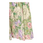 Dana Buchman  Silk Vintage Floral Green Skirt size 10. Spring, Summer, Vacation Photo 3