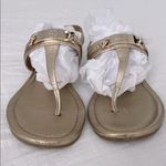 Coach  Caterine Gold Leather Chainlink Sandals 7.5 Photo 2