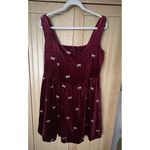 Altar'd State Burgundy Trinity Velvet Bubble Dress Size XL Burgundy Holiday XMAS Photo 1