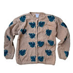 Vintage SKYR Shetland Wool Cardigan Size 40 Med Heavy Knit Tan Green 20x24 EUC Brown Photo 1