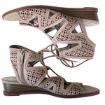 Vince Camuto Like New Leather Rollera Low Wedge Sandals - Wide Width Photo 2