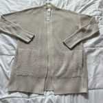 Lululemon Womens Long Sleeve Open Front Cardigan Sweater Tan Womens Size M/L White Size L Photo 0