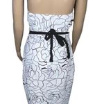 Cameo  rose drawing print strapless dress Photo 3