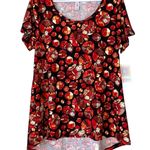 LuLaRoe NWT! Red / Orange Short Sleeve Elf Tee Size Large Photo 0