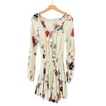 Cleobella Long Sleeve Smocked A-Line Dress Floral Print in Ivory size Medium Photo 2