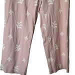 ZARA XXL linen blend embroidered Pink Wide-Leg Pants Photo 3