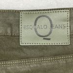 Esqualo Jeans Womens 8 Designer‎ Stretch wax coated green denim Photo 12