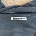 Reformation  Delfine Gray Velvet Silk Mini Dress Slip Luxury Party Size XS Photo 6