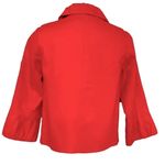 J.Crew Linen Orange One Button Bell Sleeve Jacket Size 4 Photo 3