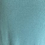 Free People We the Free Malibu Mint Green Waffle Knit Oversized Boho Top Photo 13