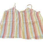 a.n.a . A new approach striped spaghetti straps XXL pastel colors Photo 0