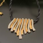 Ross Simons Vintage Vermeil Gold Over 925 Sterling Silver Pave Pendant Necklace Photo 1