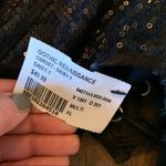 Y2K Goth Vampy Renaissance lolita Corset Top sequins black tie back XL Photo 3