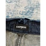 EXPRESS Super High Rise Dark Wash Belted Shortie Cuffed Denim Shorts Size 2 Photo 3