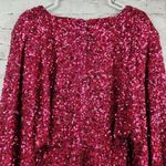 Retrofête Retrofete Edith Mini Dress in Orchid Pink Sequin Size Large NWT V Neck Photo 7