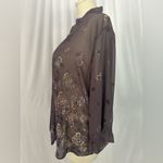 Xhilaration Brown and Yellow Flutter Sleeve Kimono Relaxed Fit (804) Photo 3