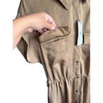 Socialite  Utility Midi Shirt Dress Small Brown Soft Minimalist Read Description Photo 1
