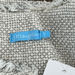 J. McLaughlin  Martha Jacket Small NWT $268 Fringe Tweed‎ Cotton Solid Tan Ecru Photo 3