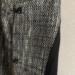 Chico's  corpcore grey/black/white metallic tweed open front overcoat Size 2 Photo 4