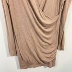 Anagram Women's Brown Tencel Loose Fit Long Sleeve Faux Wrap Dress Size L Size L Photo 3
