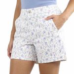 Jachs Girlfriend Jach’s Girlfriend White Floral Chino Shorts Photo 0