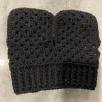 Handmade Crochet Cat Animal Ear Beanie Hat Cozy Ribbed Brim Stretch Winter Hat Photo 5