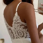 Lulus NWT  Stunning Sight White Embroidered Lace Satin Midi Dress sz XS Photo 0