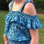 House of Harlow 1960 Blue Patterned Off Photo 0