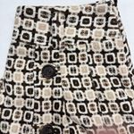 Pura Vida Brown Tan And Cream Tweed Pleated Button Front Mini Skirt Size 12 NEW Photo 4