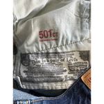 Levi's  Women's 501 Dark Wash Cut Off Raw Hem Button Fly Denim Jeans Shorts W28 Photo 3