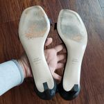 Stuart Weitzman  Black Chic Edgy Feminine Leather Buckle Kitten Heels Size 9 Photo 6