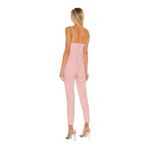 Lovers + Friends womens large new pink sydney jumpsuit denim casual barbie for Photo 2