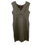 Catherine Malandrino  BodyCon V Neck Dress Green Size 10 Photo 1