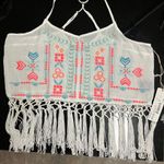 Ocean Drive NWT  Embroidered FringeTank Top Photo 1