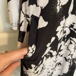 EUC Vintage R & B collection women’s black white floral collared button dress L‎ Size L Photo 6
