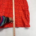 Ruby Road Orange Sheer Top Plus‎ 20W Mother of Pearl Buttons 3/4 Roll Tab Fringe Photo 6