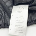 IRO NEW Womens 44 (12) Drinera Puff-Sleeve Crop Top Shimmery Black Front Tie Photo 9