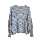 Rachel Zoe Popcorn Textured Weave Sweater Multicolor Boucle Fuzzy Size Medium Photo 1
