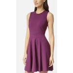 Rebecca Taylor Suiting Dress 2 Sugar Beet Purple Sleeveless Fit Flare $395 MSRP Photo 2
