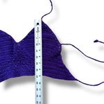 Women Backless Hollowed Out Halter Neck Top Crochet Halters Top Festival Hippie Purple Size undefined Photo 3