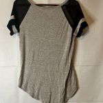 Free Kisses  Gray and Black Graphic Short Sleeve Jersey Photo 2