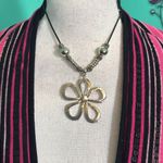 INC "Botanica" Striped Fine Knit Top w/Attached Cami Pink Size M Photo 1