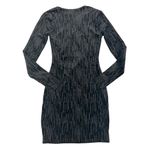 H:ours  - Slash Neckline Long Sleeve Rhinestone Mini Dress in Black Photo 3