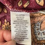 st. john's bay St. John’s Bay Top Blouse Long‎ Sleeve Womens 2XL Ruffled Burgundy Floral Boho Photo 7