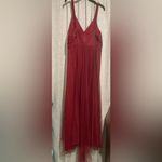 Ever Pretty BURGUNDY Plus Size Double V Neck Maxi Tulle Dress Photo 4