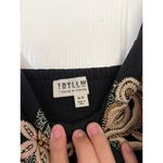 Idyllwind  Women's Black Jessamine Embroidered Beaded Crop Top Size Small Photo 6