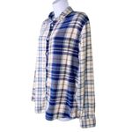 ZARA  Plaid Button Flannel Shirt Relaxed Fit‎ Cottagecore Coastal Granddaughter M Photo 2