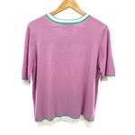 Bob Mackie Wearable Art Lilac Floral Embroidered Cardigan Sweater L Cottagecore Photo 5