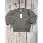 frame denim Frame Shirred Shoulder Gray Sweatshirt In Gris Heather SZ M NWT Photo 2